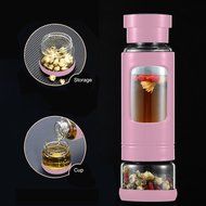 Tea Infuser/Tea Tumbler Water Bottle W/ Stainless Steel Loose Leaf Strainer Filter &amp;Spill-Proof Lid-Eco Borosilicate... N15