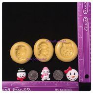 3 Snowman Fondant Mold Set Chocolate Candy Gumpaste Soap Resin Clay