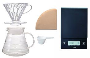 Hario V60 Scale and Brewing Set - For Careful Measuring and Coffee Brewing N2