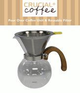 400ML Pour Over Coffee Unit and Stainless Steel Filter N4