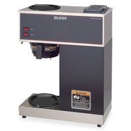 Pour-O-Matic Two-Burner Pour-Over Coffee Brewer, Stainless Steel, Black N2