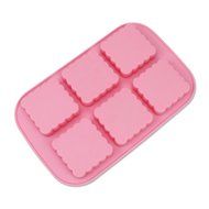 Wocuz New 6-cavity Square Mooncake Chocolate Muffin Cupcake Soap Silicone Mold Pan N2