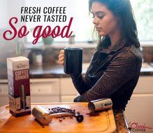 Premium MANUAL COFFEE GRINDER -Stainless Steel Body &amp; Adjustable Ceramic Conical Burr. Hand Crank Mill Grinds... N3