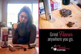 Premium MANUAL COFFEE GRINDER -Stainless Steel Body &amp; Adjustable Ceramic Conical Burr. Hand Crank Mill Grinds... N4