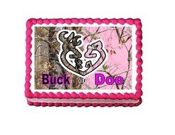 Edible Cake Topper Gender Reveal Buck or Doe Baby Shower
