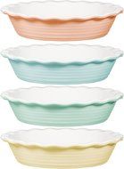 Embossed Rings 10.5"D Pastels Pie Plates-Set Of 4