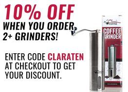 Premium MANUAL COFFEE GRINDER -Stainless Steel Body &amp; Adjustable Ceramic Conical Burr. Hand Crank Mill Grinds... N7
