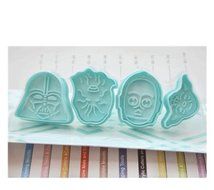 Anyana 4pcs Star wars Cookie Cutter plunger Sugarcraft Cake Decoration Birthday baking N2