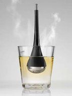 Huayoung Creative Shaped Stainless Steel &amp; Rubber Long Handle Tea Filters Ball Shaped Tea Infusers (Black) N6