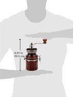 3E Home Manual Canister Ceramic Burr Coffee Mill Grinder, Stainless Steel Top and Ceramic Body N5