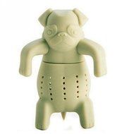 1Pc Lovely Tea Strainers Silicone Tea Infuser Kawaii Portable Dog Tea Strainers Spice Infuser Filter Beige N3