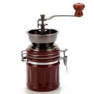 3E Home Manual Canister Ceramic Burr Coffee Mill Grinder, Stainless Steel Top and Ceramic Body N6