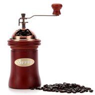 3E Home Manual Canister Ceramic Burr Coffee Mill Grinder, Stainless Steel Top and Ceramic Body N9