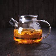 Ceramic Story Glass Water Pitcher With 304 Stainless Steel Lid,Large Water Pot, Glass Teapot, Iced Tea Pitcher... N6