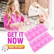 Dog Paws Mold | 2 pcs Adorable Mini Paw-shaped 10 Cavities Baking Mold Non Stick Non-toxic Soft Silicone Heat... N6