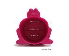 Trustworthy Buy 12-pack Reusable Silicone Frog Shape Baking Cups / Cupcake Liners - Blue N2