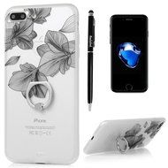 Badalink iPhone 7 Plus Case (5.5") 360 Degree Rotating Ring Holder Kickstand Shockproof Soft TPU Bumper Frame... N90