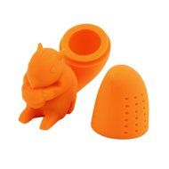 New Arrival Cute Silicone Squirrel Shape Tea Infuser Loose Leaf Strainer Bag Mug Filter Diffuser Holder Tea (Coffee) N9