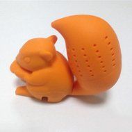 New Arrival Cute Silicone Squirrel Shape Tea Infuser Loose Leaf Strainer Bag Mug Filter Diffuser Holder Tea (Coffee) N11