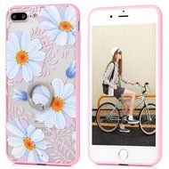 Badalink iPhone 7 Plus Case (5.5") 360 Degree Rotating Ring Holder Kickstand Shockproof Soft TPU Bumper Frame... N97