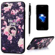 Badalink iPhone 7 Plus Case (5.5") 360 Degree Rotating Ring Holder Kickstand Shockproof Soft TPU Bumper Frame... N98