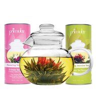 Primula Blossom Glass Teapot &ndash; Wide Mouthed Borosilicate Glass &ndash; 40 oz. &ndash; Dishwasher and Microwave Safe &ndash; Clear... N7