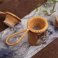 Belabeno Handmade Natural Wooden Rattan Tea infuser filters N2