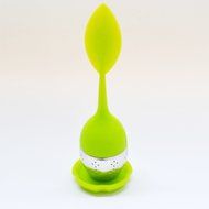 Huayoung 3-pcs Leave-shaped Silicone &amp; Stainless Steel Tea Infusers Useful Tea Filters (Orange) N9