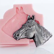 Horse Head Silicone Mold Chocolate, Fondant, Resin, Clay Flexible Mold. Creates a thin horse head. N8