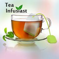 Tea Infusiast 8 Piece Premium Silicone Loose Leaf Infuser and Bag Holder Set N4