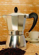 Holstein Housewares H-08081 6-Cup Aluminum Espresso Maker - Red N2