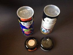 Japanese Kotobuki 6-1/8"H Kokeshi &amp; Sumo Tea Canister Containers