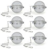 Tea Infuser PER-IHOME Set of 6 Stainless Steel Mesh Tea Filter - Perfect Strainer for Loose Leaf Tea N10