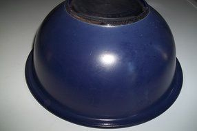 Pyrex blue with Clear Bottom 325 Stack Mixing Bowl N2