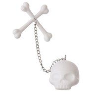 CFHKStore 1 Pc Infuser Silicone Cross Bones Leaf Tea Strainer N4