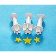 Sher FOUR-C Large Star Rolled Fondant/Sugarpaste Plunger Cutters,Fondant Cake Decoration Tools Set