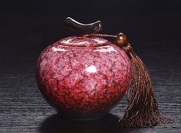 XDOBO Retro Ceramic Tea Tin Seal Pot Tea Storage Canister Food Storage Container (Pink) N8