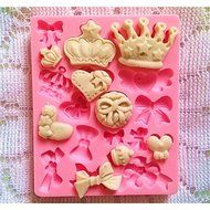 Y&amp;XL&amp;H Bakeware Silicone Crown Baking Molds for Fondant Candy Chocolate Cake N6