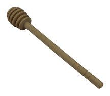 5.7&quot; Nature Wooden Honey Stick Dipper,Set of 6 N2