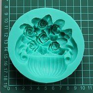 Y&amp;XL&amp;H A Basket Of Flowers Shape Chocolate Silicone Molds,Cake Molds,Soap Molds,Decoration Tools Bakeware N6