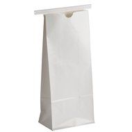 White Paper Coffee Bag with Tin Tie - 1000 per case