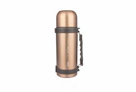 Haers - 34OZ(Silver) Double-Walled Stainless Steel, Vacuum Insulated Portable Water Carafe with Collapsible Handle N2