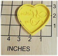 Mother's Day in Heart Fondant Cookie Cutter and Stamp #1315 N2