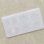 Sher 8 Hole Baby&#039;s Hands and Feet Shape Chocolate Plugin Mold for Cake Decoration Baking Mold Silicone Material N3