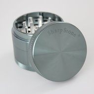 Sharp Stone Official Authentic Medium 4 Piece Grinder Hard Top 2.2 Inches Grey + Free Performance Technology Wrist...