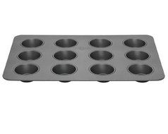 Bake Porter 12-Cup Muffin Pan, Grey