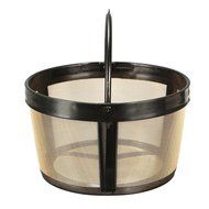 KINGSO Basket-Style Gold Permanent Coffee Filter for 4 Cups Pack of 2 N4