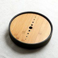 CCWY Water storage at home daily tea round Fang Gan tray Kung Fu bamboo ceramic tea set four small trays,Stoneware... N8