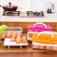 Egg Storage Box Food Container Keep Eggs Fresh Organizer Kitchen Supplies (Red) N5