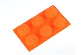 Home Value 2-Piece Silicone Chrysanthemum Shape, Muffin, Brownie, Cornbread, Cheesecake, Panna Cotta, Pudding,... N2